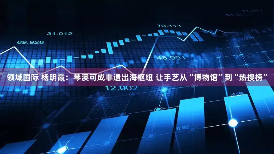领域国际 杨明霞：琴澳可成非遗出海枢纽 让手艺从“博物馆”到“热搜榜”